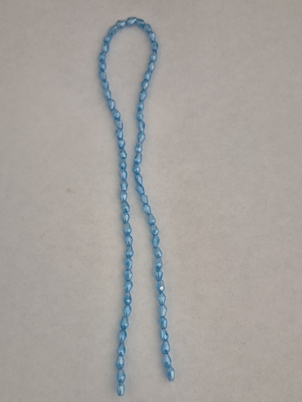 Light Blue Faceted Crystal Bead Strand